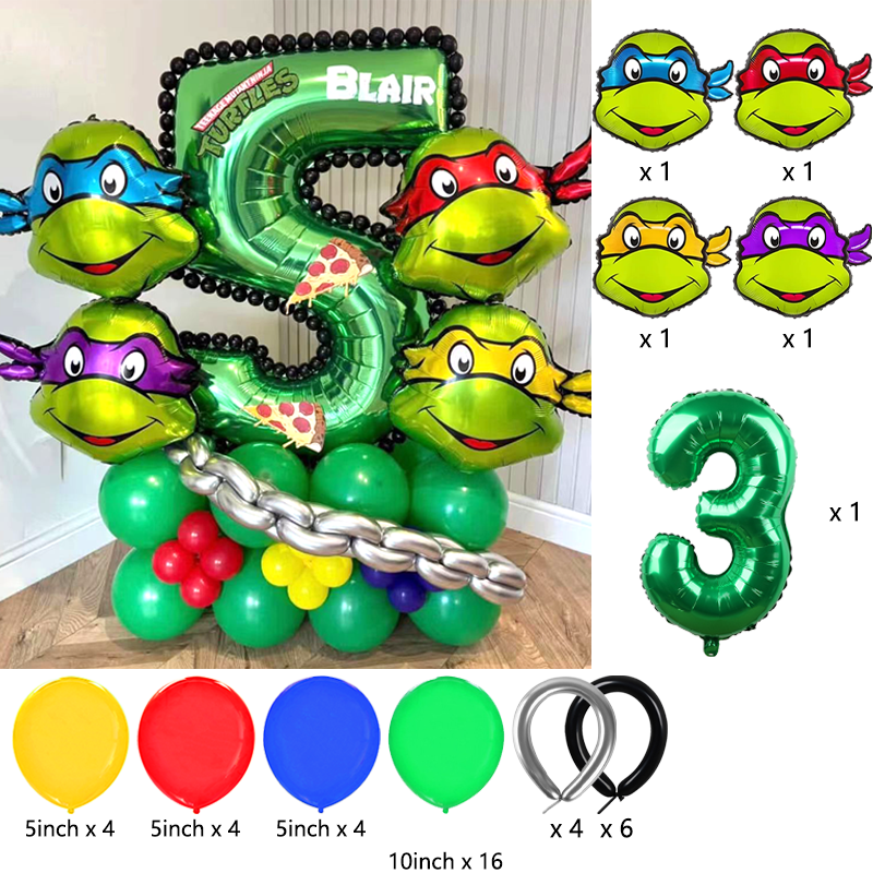 Ninja Turtles Themed Balloon A - Balloon Arch Kit 评论和价格
