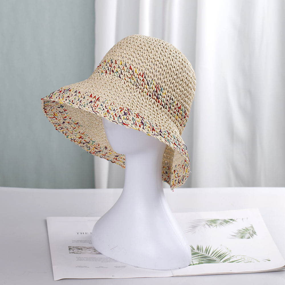 Bohemian Style Straw Hat Women - Paper Straw Color 评论和价格