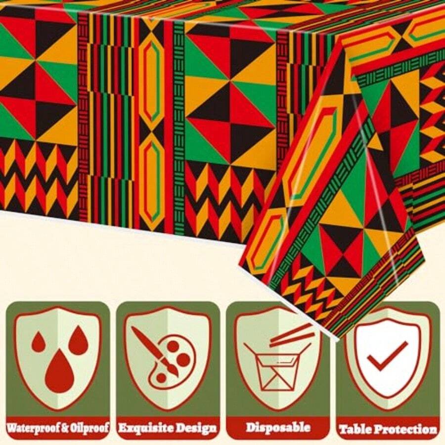 3 Packs African Print Disposab - Table Cloth Disposable 评论和价格