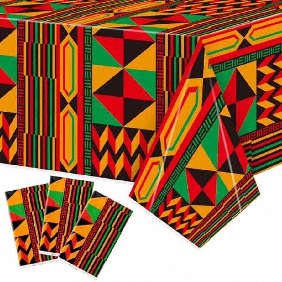 3 Packs African Print Disposab - Table Cloth Disposable 评论和价格
