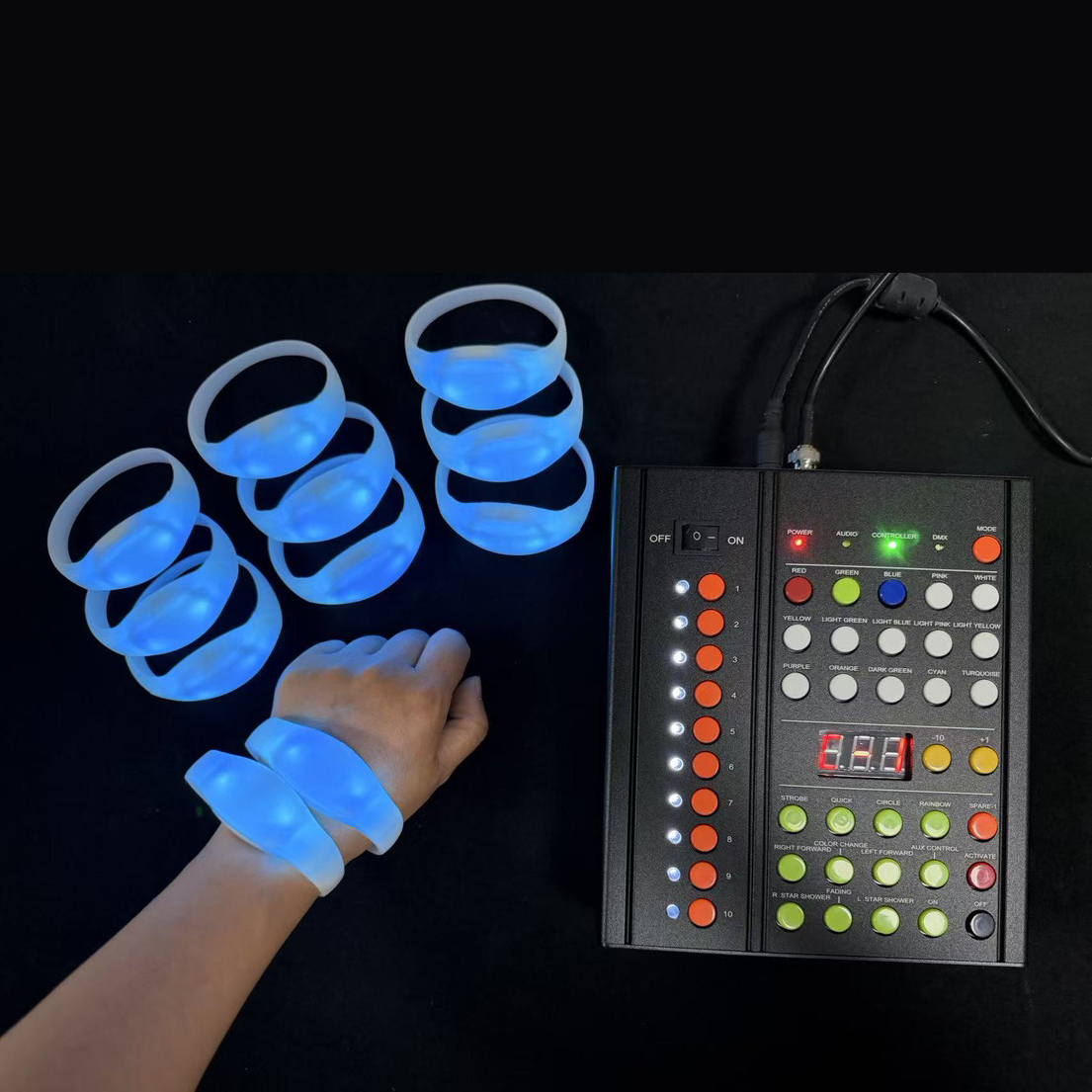 DMX Luminous Wristband Led Sil - Event Party Dj 评论和价格