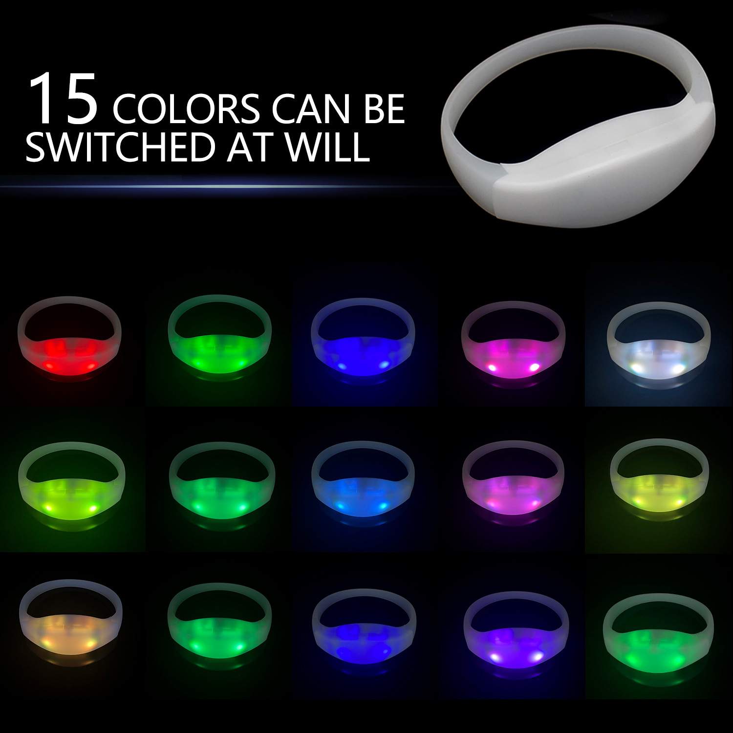 DMX Luminous Wristband Led Sil - Event Party Dj 评论和价格