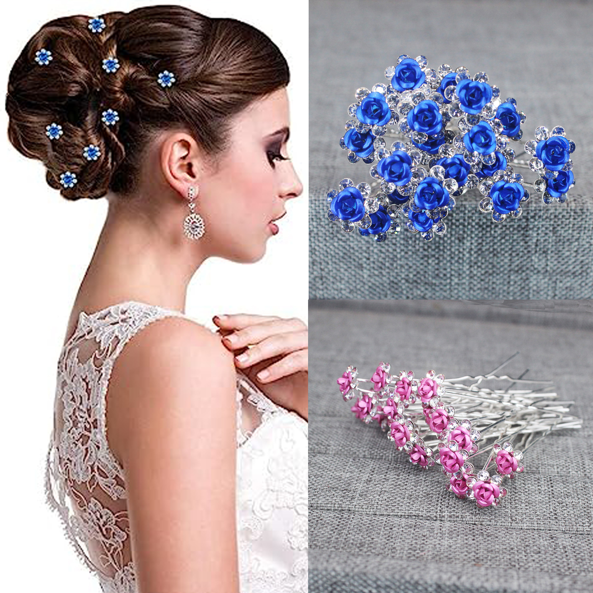 20PCS Rose Flower Rhinestone H - Event Suppliers 评论和价格