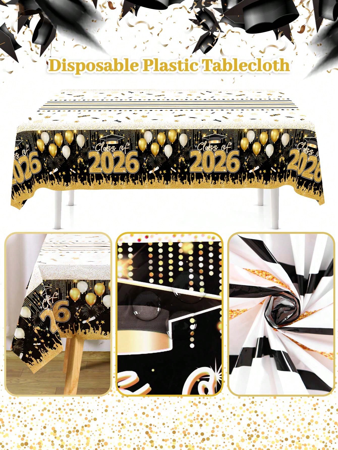 1pc Disposable Graduation Tabl - Table Cloth Disposable 评论和价格
