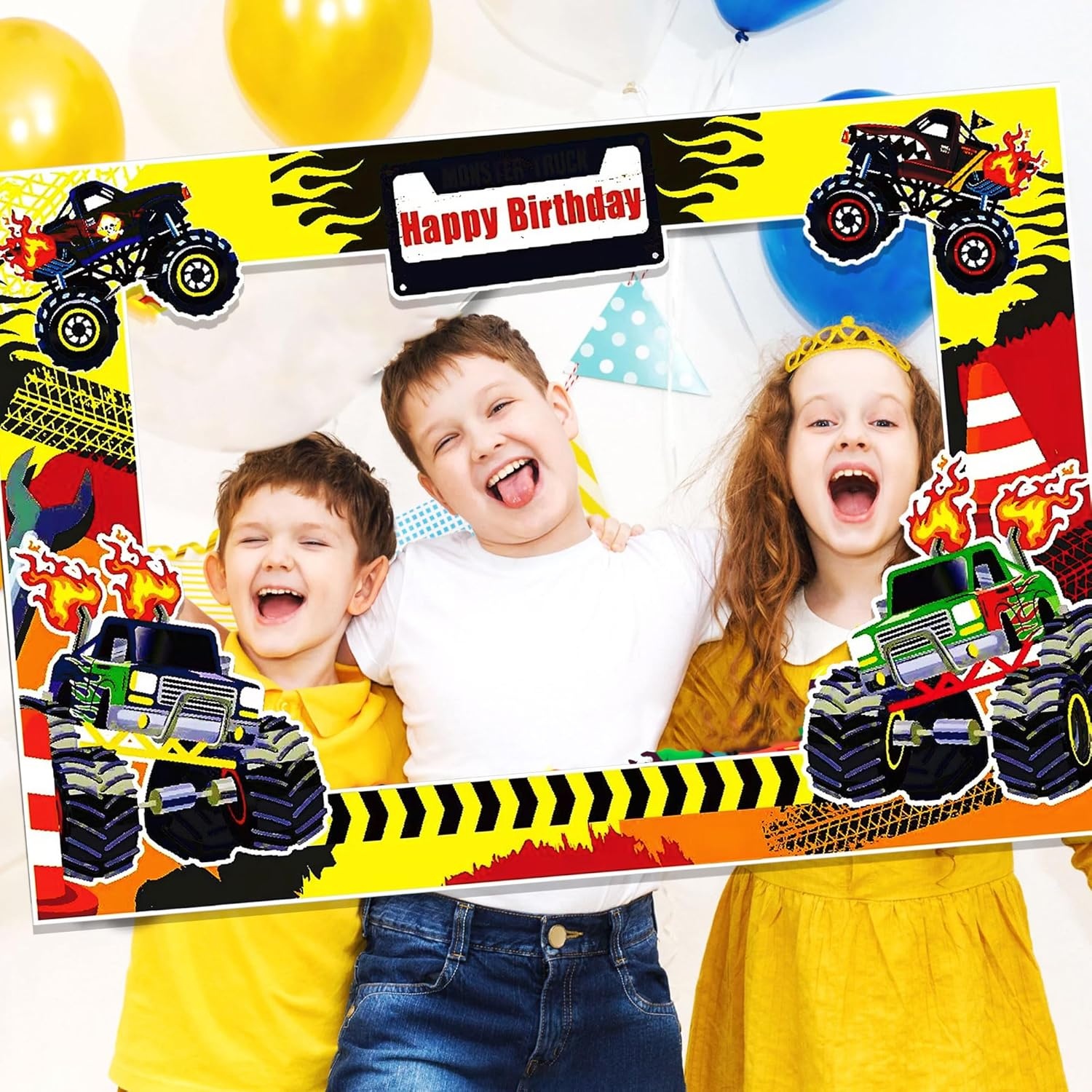 LaVenty Monster Truck Birthday - Photo Booth Frame 评论和价格