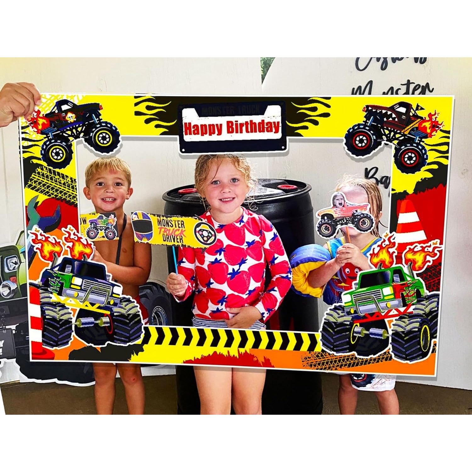 LaVenty Monster Truck Birthday - Photo Booth Frame 评论和价格