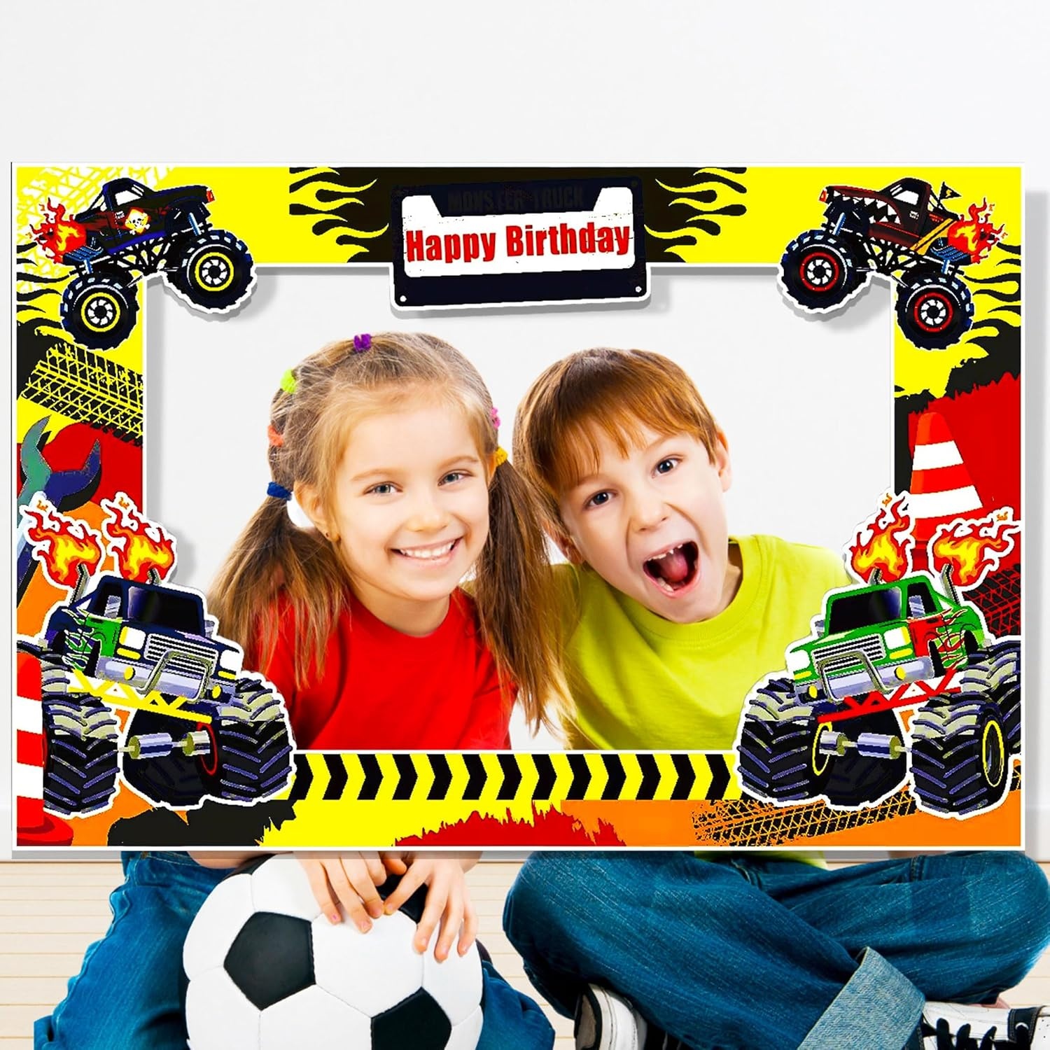 LaVenty Monster Truck Birthday - Photo Booth Frame 评论和价格