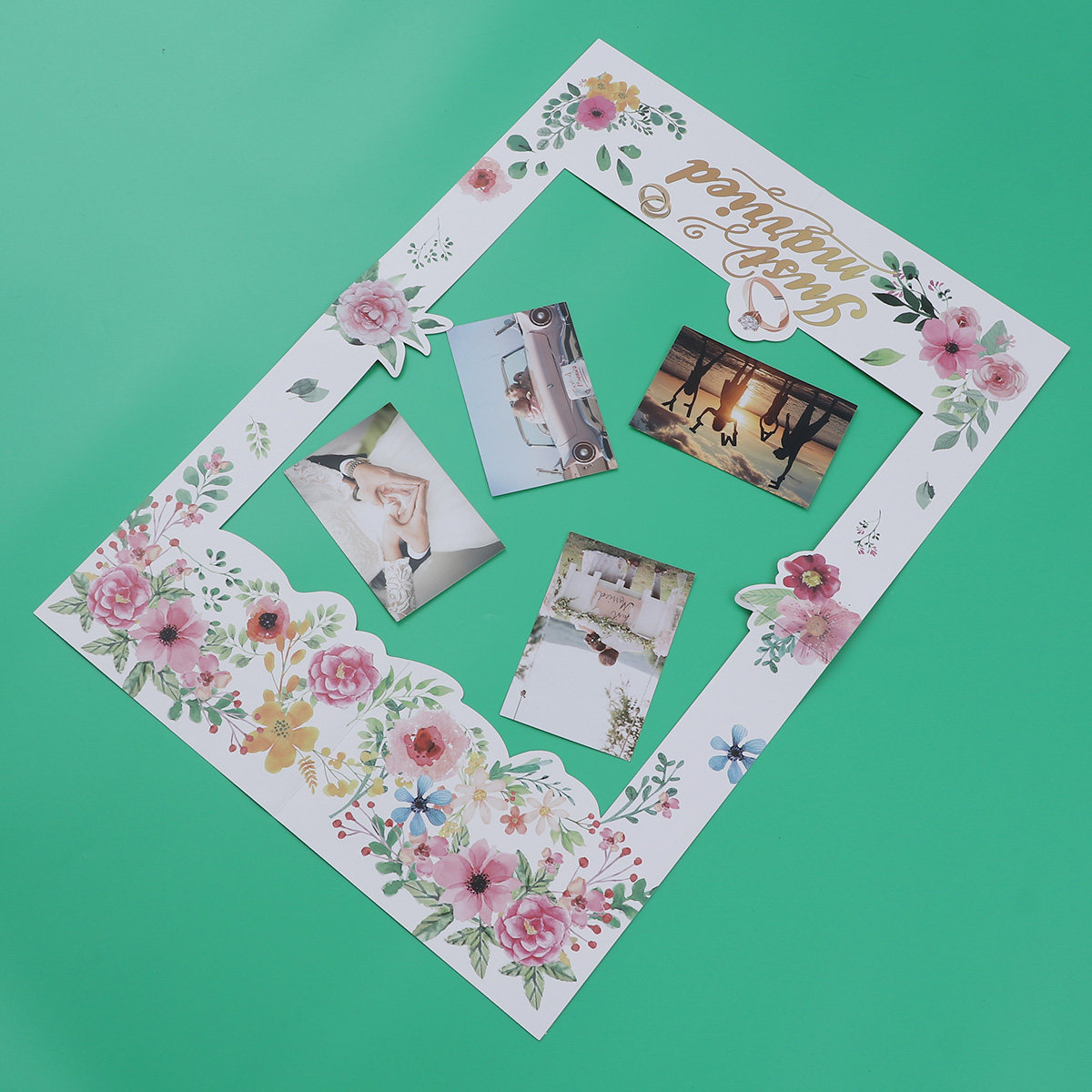 2 Pcs Bridal Shower Photo Boot - Photo Booth Frame 评论和价格