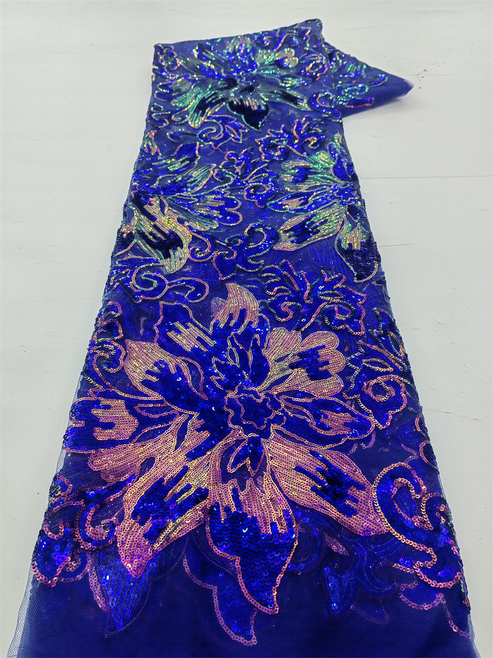 African Sequins Net Lace Fabri - Glitter Tablecloth 评论和价格