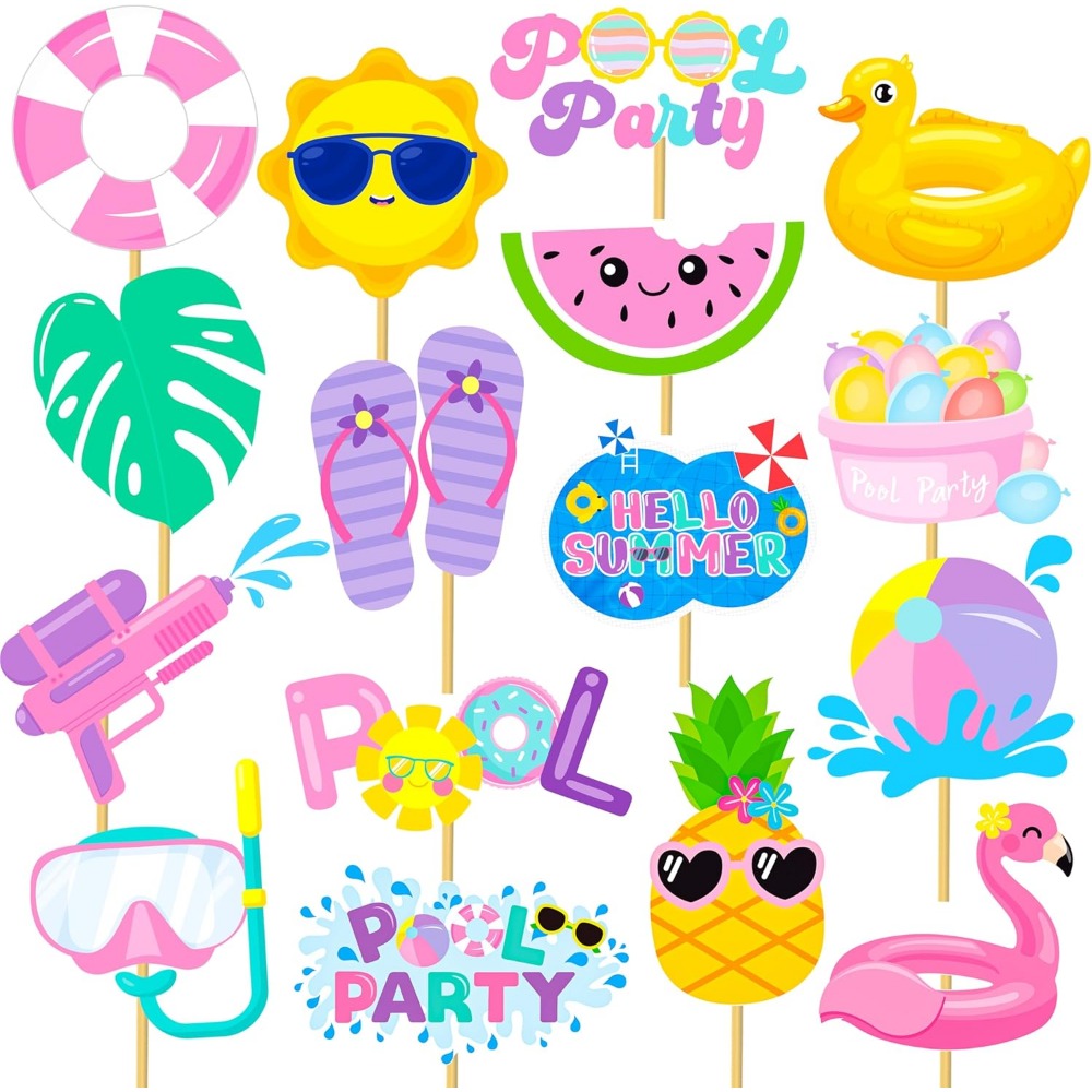 18pcs Summer Pool Party Center - Centerpiece Stick 评论和价格